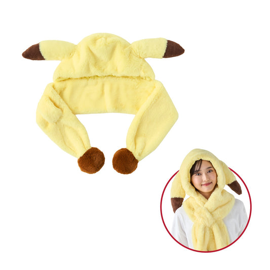 Japan｜ Pokémon Christmas Junbi Chu! Pikachu Hooded Scarf
