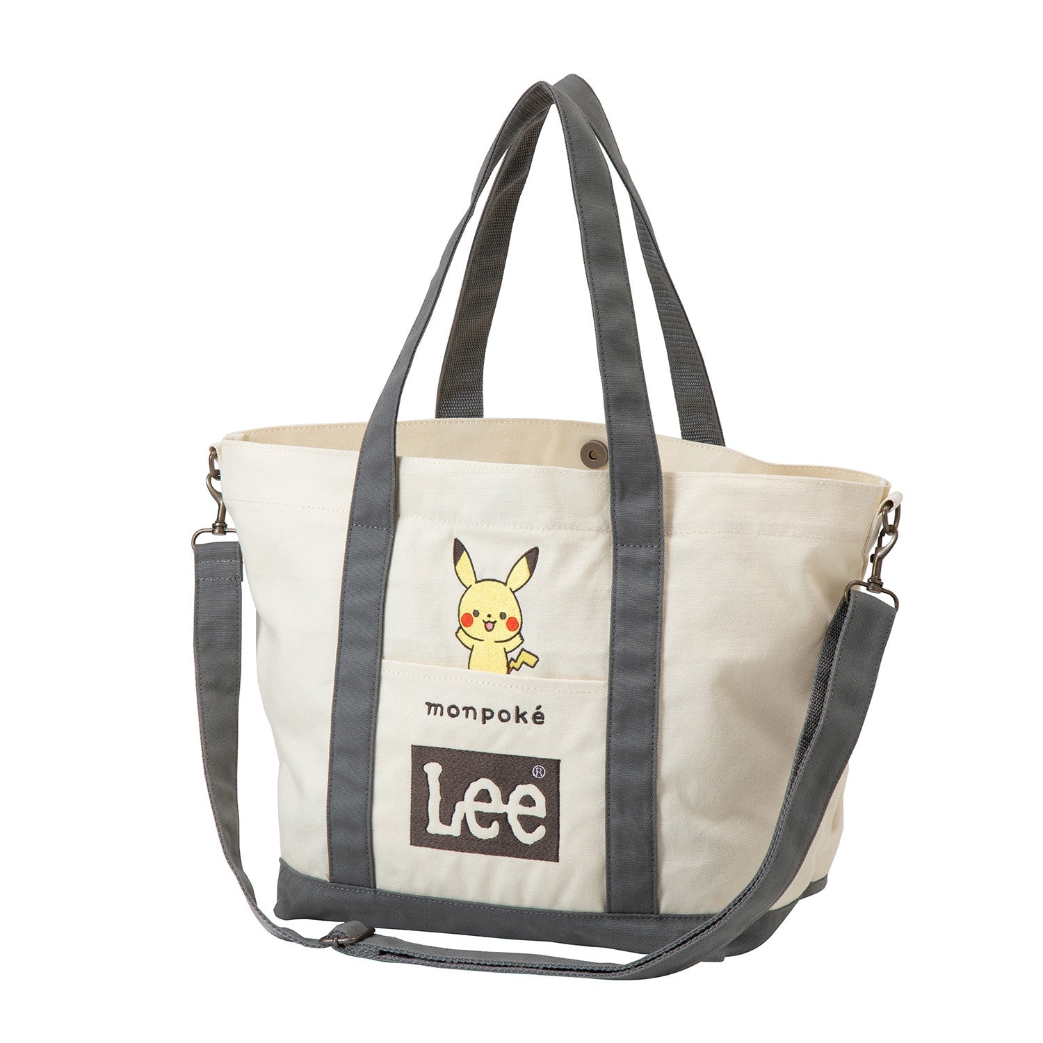Pokémon monpoké x Lee Cotton Tote Bag Gray