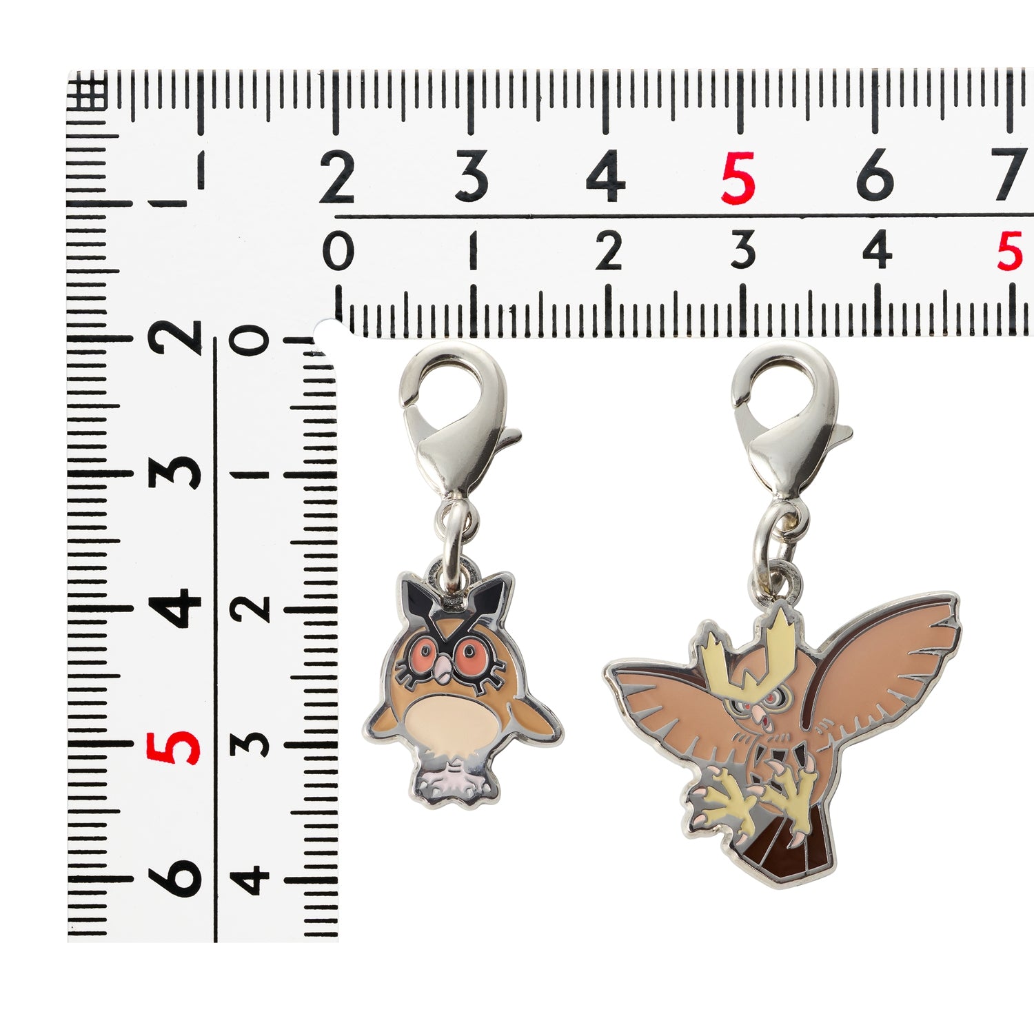 Pokémon Hoothoot & Noctowl National Pokédex Metal Charm