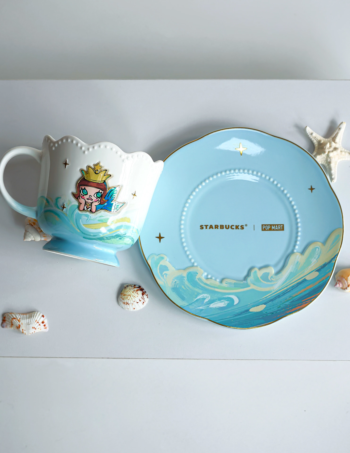 China｜ Starbucks x POP MART Molly Mermaid Cup and Saucer Set