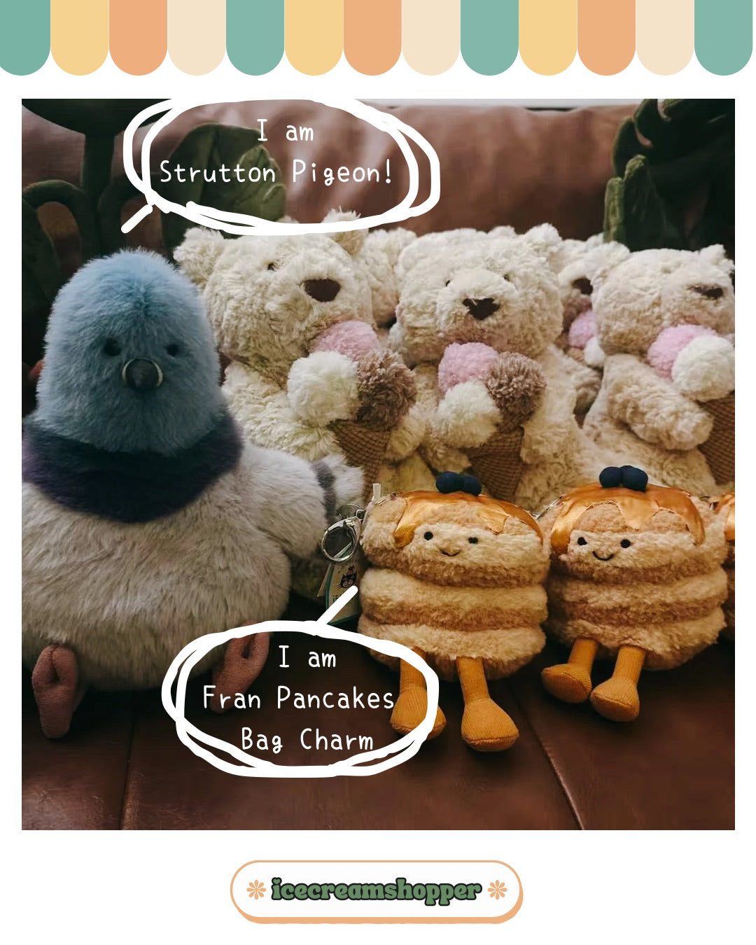 James Strutton *最新*Jellycat- 美國限定Strutton Pigeon – Ice Cream Shopper