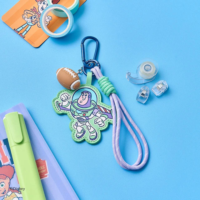 Korea｜ Buzz Lightyear Leather Strap Keyring Green
