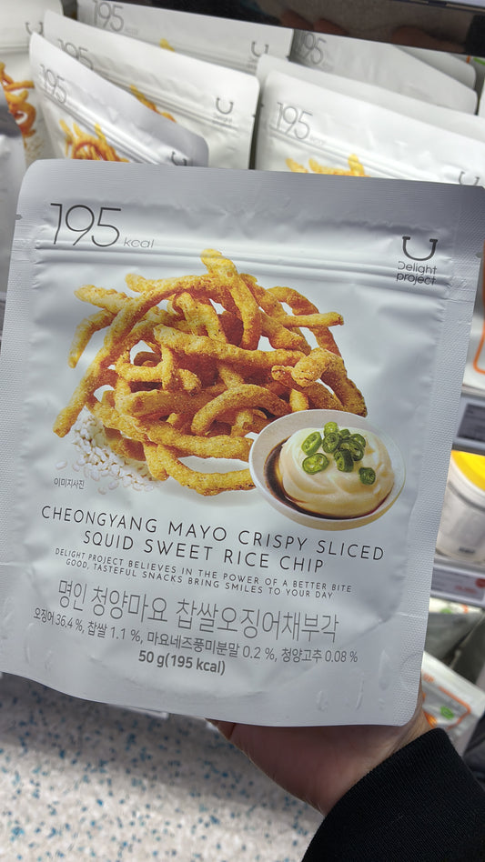 韓國零食團-- project delight mayo crispy sliced squid sweet rice chip