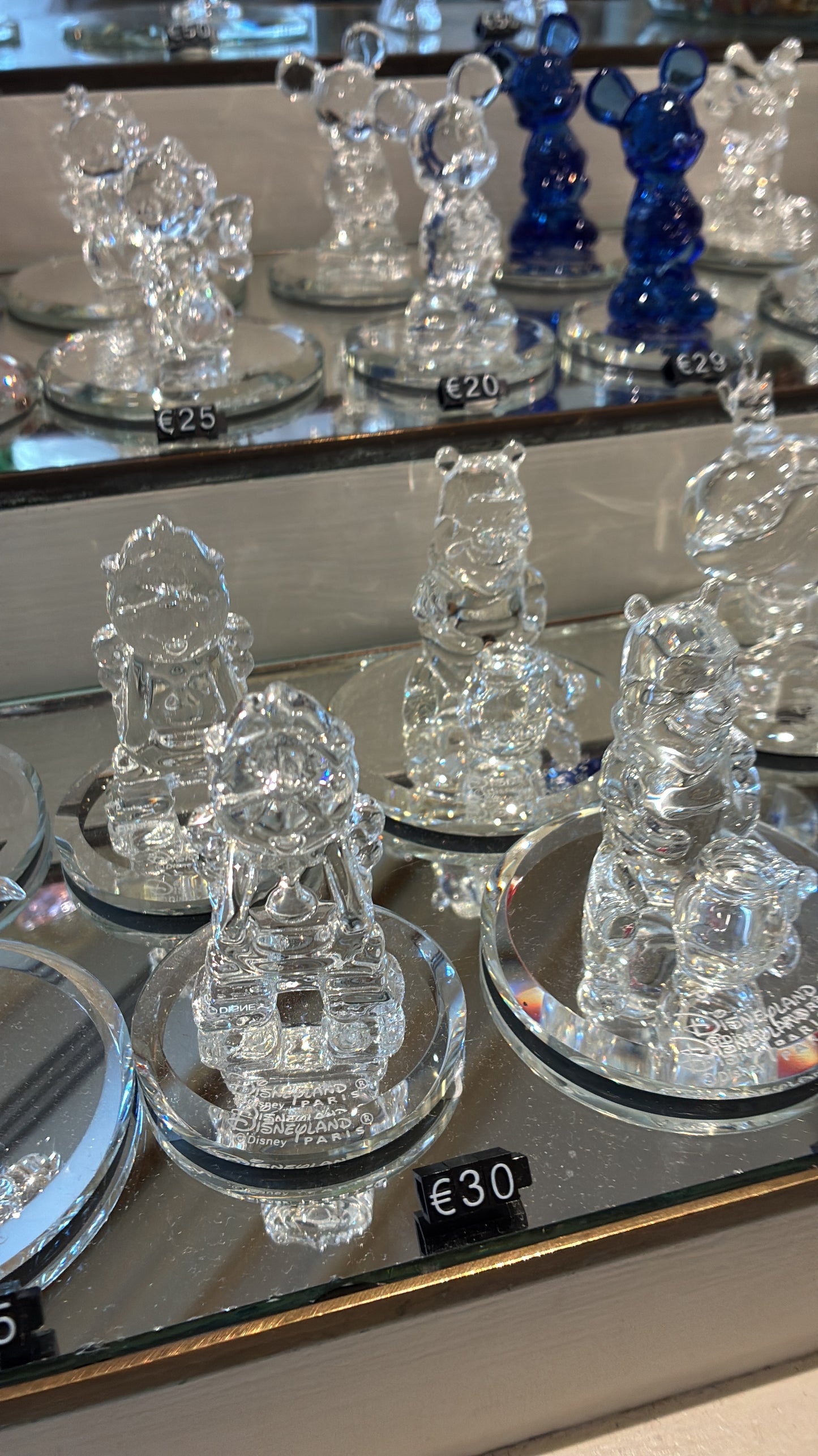 Disneyland Paris｜Cogsworth on mirror Glass Figurine