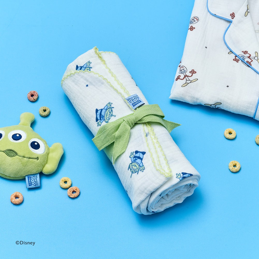 Korea｜Toy Story Alien Cotton Gauze Blanket Ivory