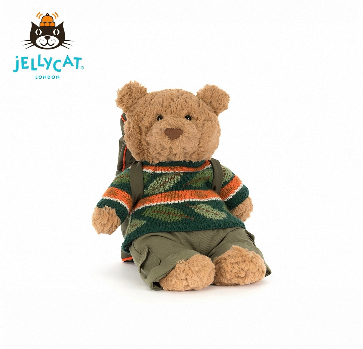 秋季新品Jellycat Bartholomew Bear Hiking Outfit