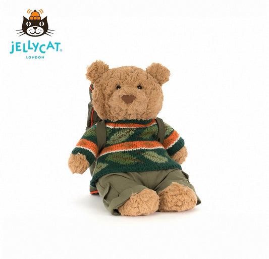 秋季新品Jellycat Bartholomew Bear Hiking Outfit
