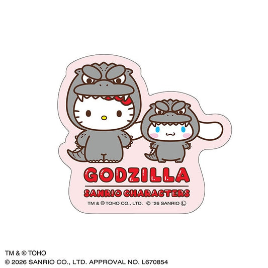 Godzilla x Sanrio Characters Die-cut Sticker