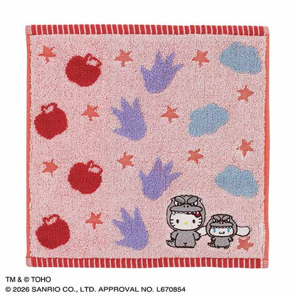 Godzilla x Sanrio Characters Embroidered Mini Towel
