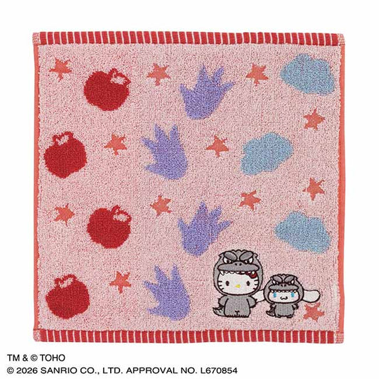 Godzilla x Sanrio Characters Embroidered Mini Towel