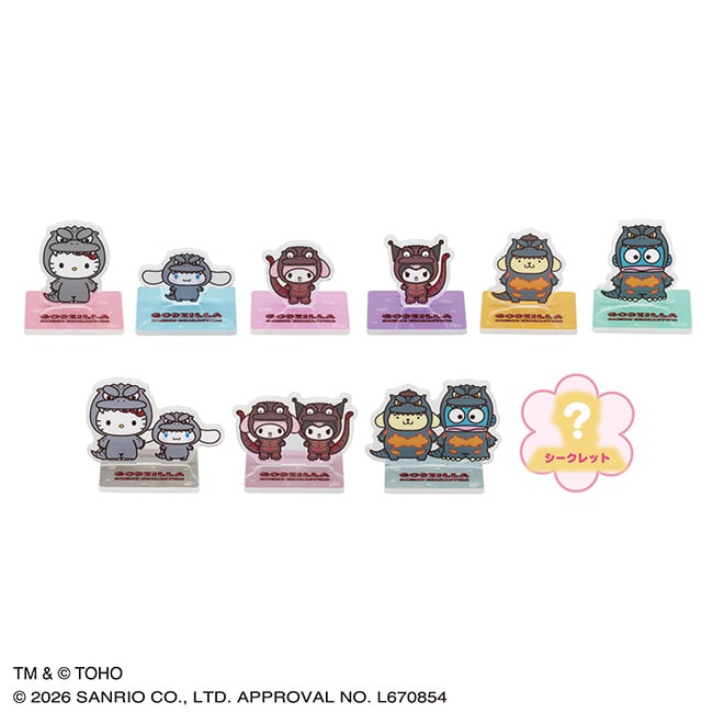 Godzilla x Sanrio Characters Random Mini Acrylic Stand