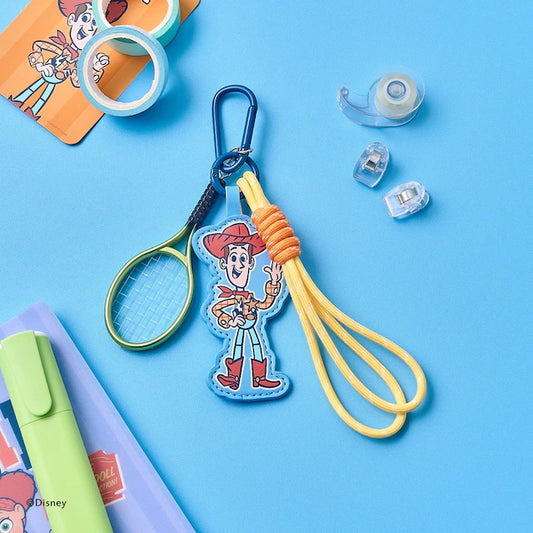 Korea｜ Toy Story Woody Leather Strap Keyring Blue