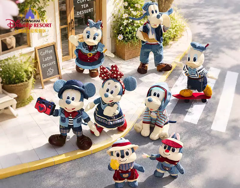 Shanghai Disney Resort｜ Mickey and Friends Denim City Walk Collection Plush Toy