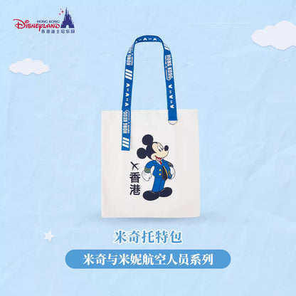 HKDL｜Mickey & Minnie Airline Crew Mickey Canvas Tote Bag