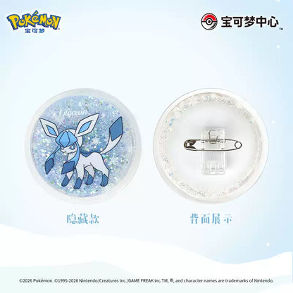 China｜Pokémon Snowy Dream Series Quicksand Acrylic Badge Blind Box Full Box
