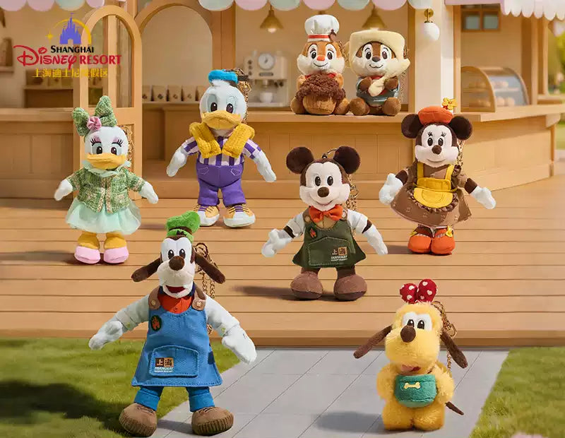 Shanghai Disney Resort｜ Mickey & Friends Urban Aroma Collection Plush Keychain