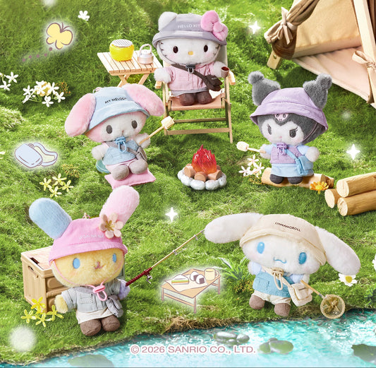 Sanrio Spring Camping Plush Keychain