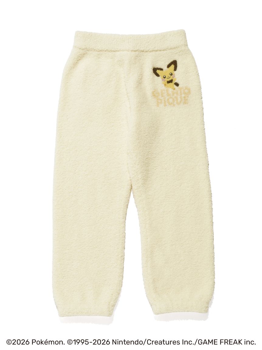 Japan｜ Pokémon x Gelato Pique Kids Pichu Baby Moco Jacquard Top & Long Pants Set - Size 110