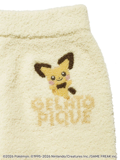 Japan｜ Pokémon x Gelato Pique Kids Pichu Baby Moco Jacquard Top & Long Pants Set - Size 110