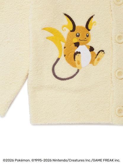 Japan｜ Pokémon x GELATO PIQUE Baby Moco Jacquard Shawl Cardigan – Yellow (S-M)