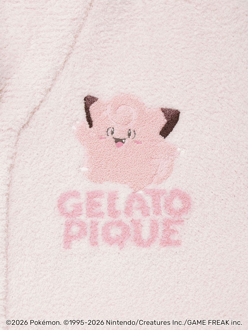 Japan｜ Pokémon x GELATO PIQUE Baby Moco Jacquard Shawl Cardigan – Pink (S-M)