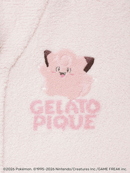 Japan｜ Pokémon x GELATO PIQUE Baby Moco Jacquard Shawl Cardigan – Pink (S-M)