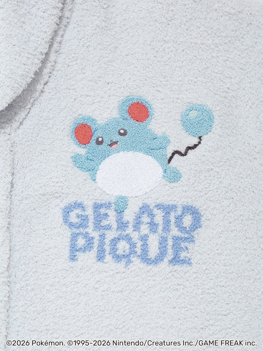 Japan｜ Pokémon x GELATO PIQUE Baby Moco Jacquard Shawl Cardigan – Blue (S-M)