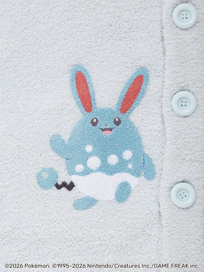 Japan｜ Pokémon x GELATO PIQUE Baby Moco Jacquard Shawl Cardigan – Blue (S-M)