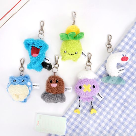 Pokémon Diglett Flat Plush Keychain