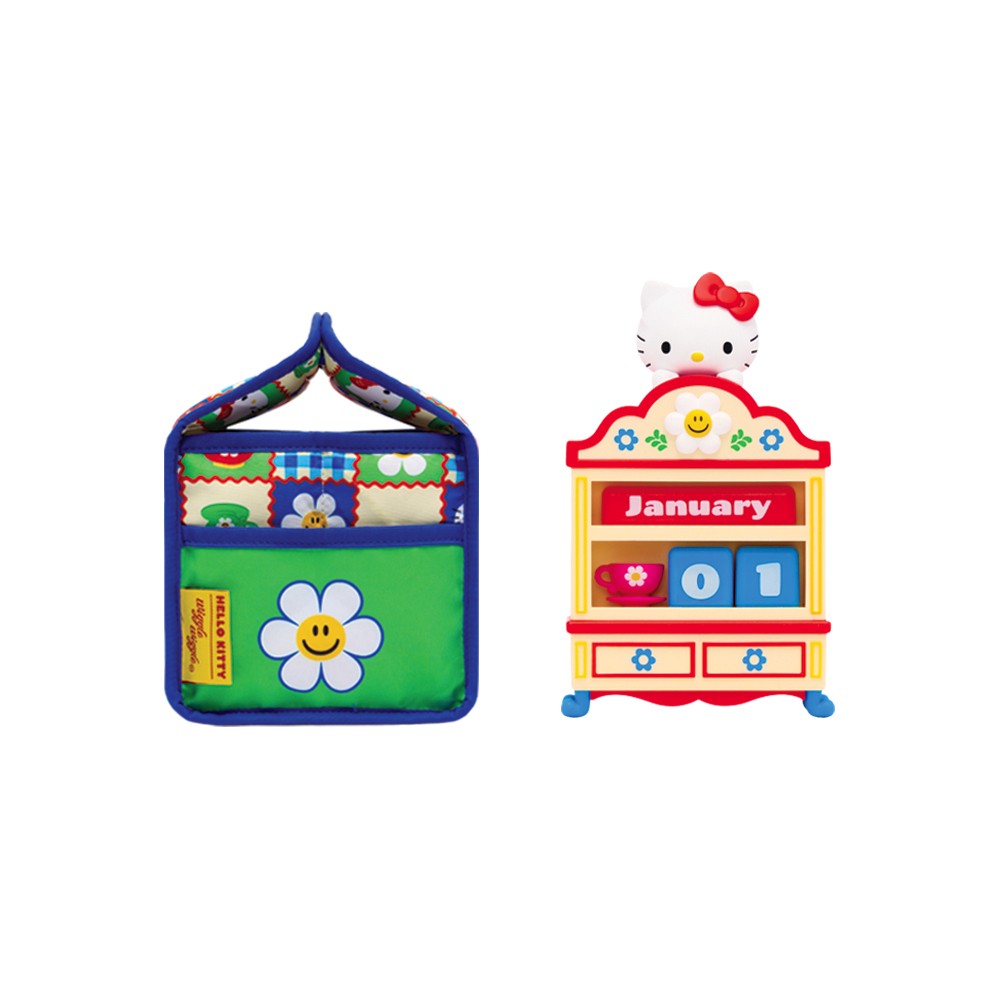 Hello Kitty & Wiggle Wiggle Mini Tissue Cover Quilting Check Garden