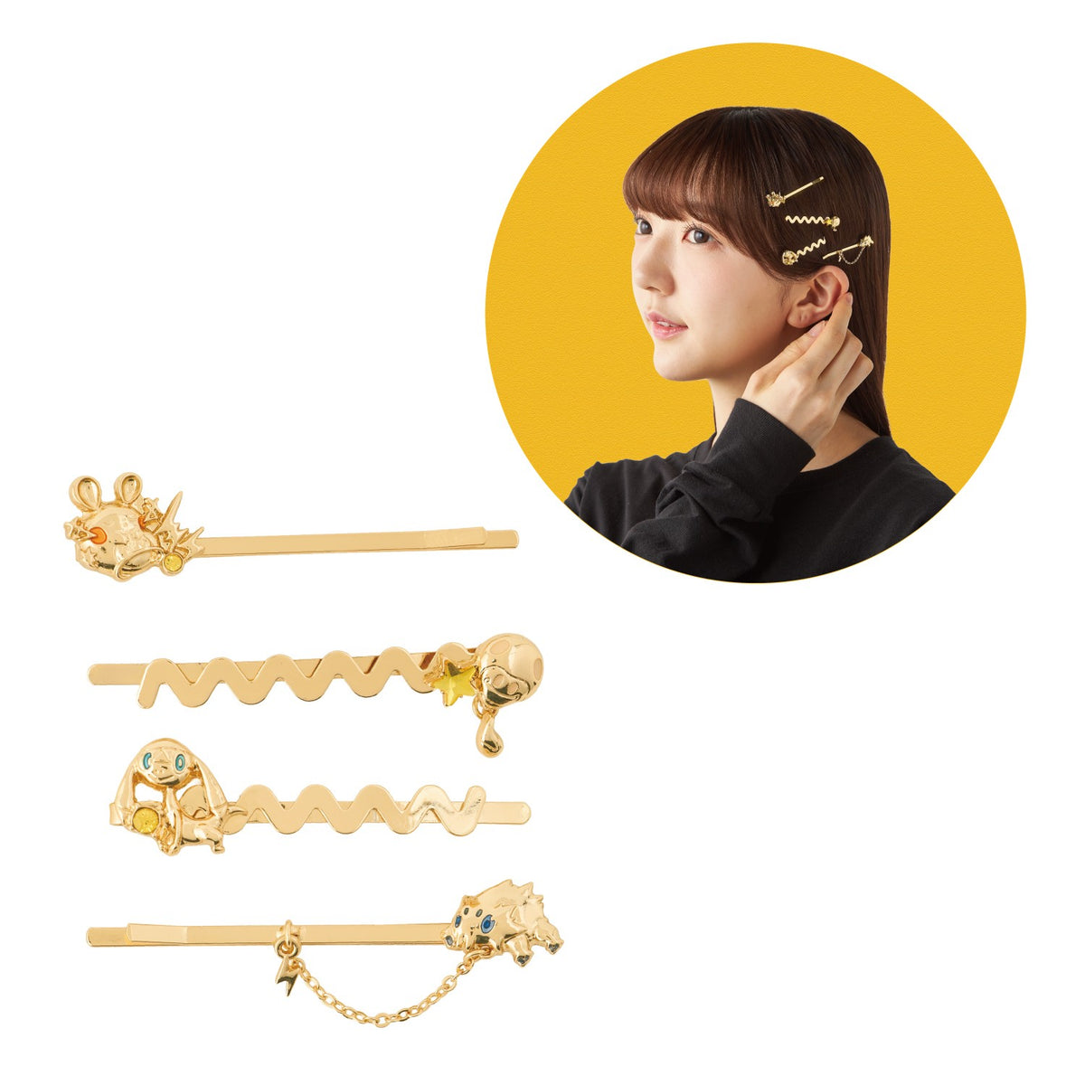 Hair Pin Set Dedenne Tadbulb Helioptile & Joltik