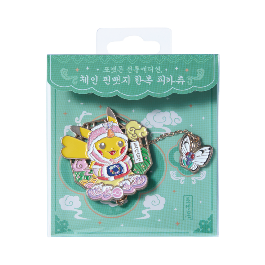 Pokemon Store Korean Traditional Edition Chain Pin Badge Hanbok Pikachu Female