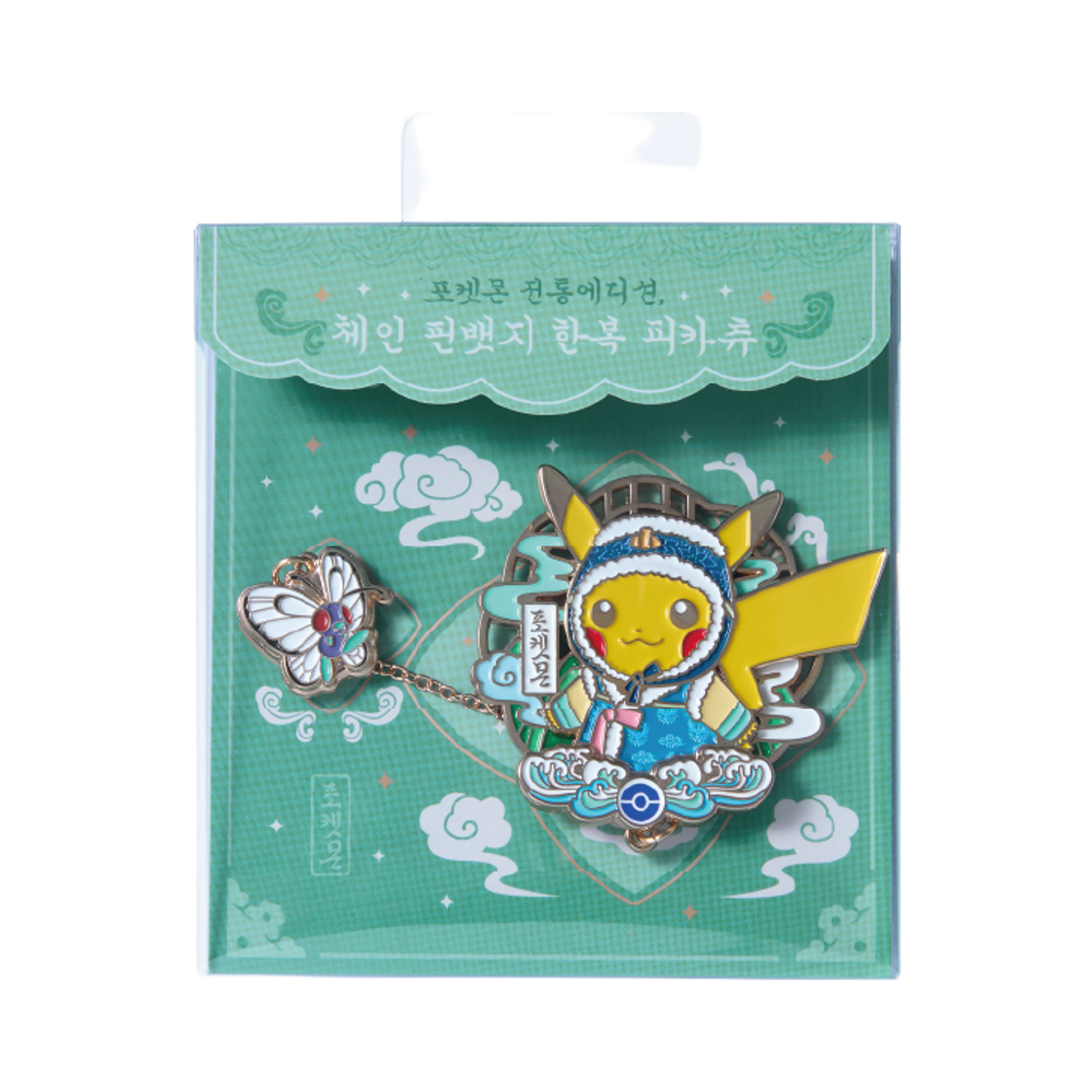 Pokemon Store Korean Traditional Edition Chain Pin Badge Hanbok Pikachu Male