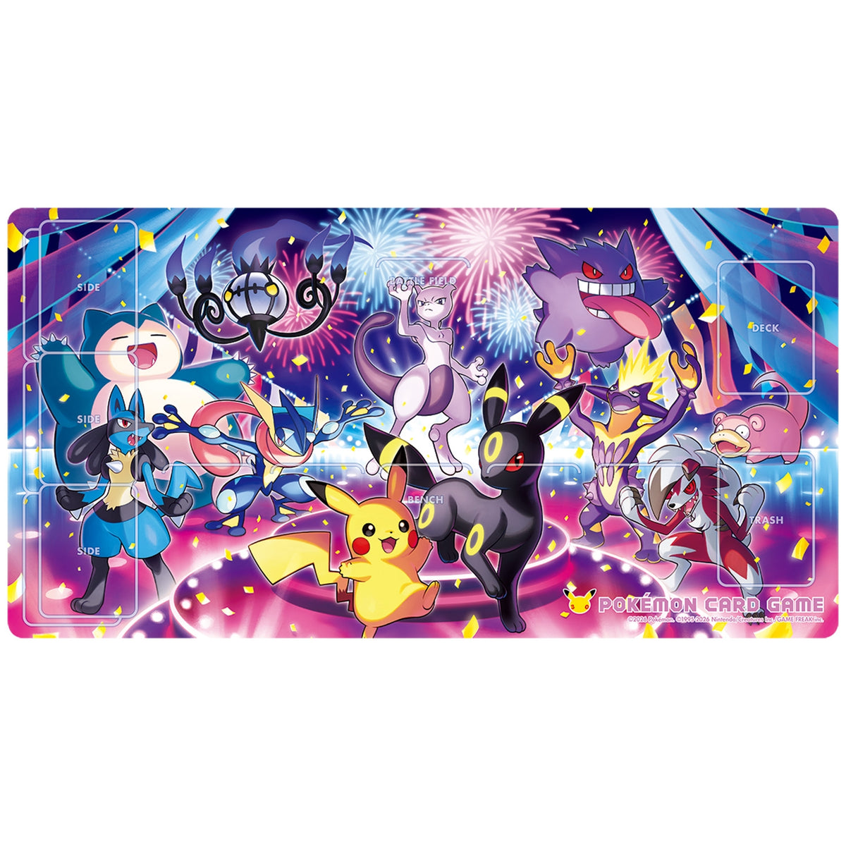 Pokémon Card Game Rubber Playmat Celebrating Together Night