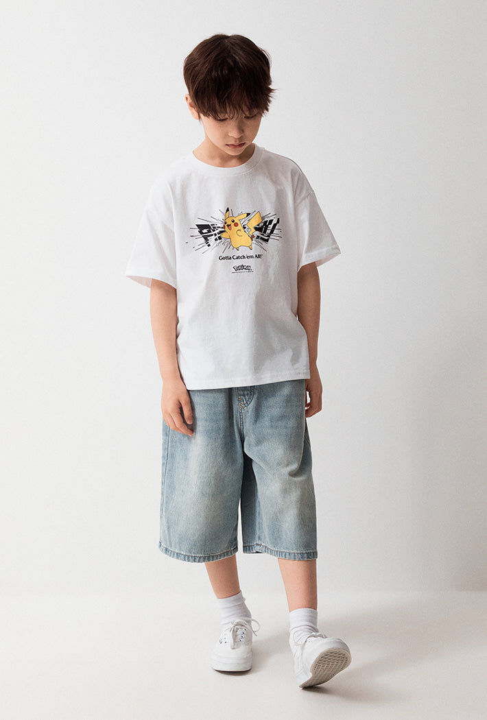 Kids Pokémon Short Sleeve T-Shirt - White
