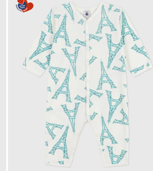 Petit bateau -eiffel tower bodysuit 24M