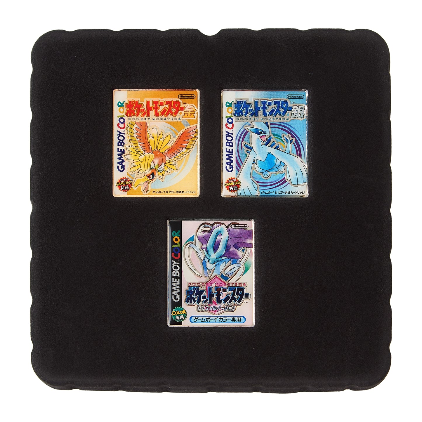 Pokémon Gold Silver Crystal Version Package Pins