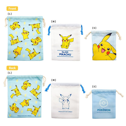 Pokémon Pikachu 3-Piece Drawstring Pouch Set official product image 2