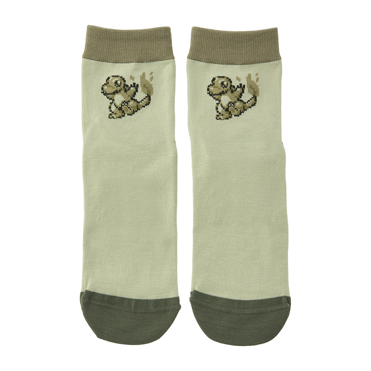 Pokémon Game Dot Charmander Mid-Crew Socks