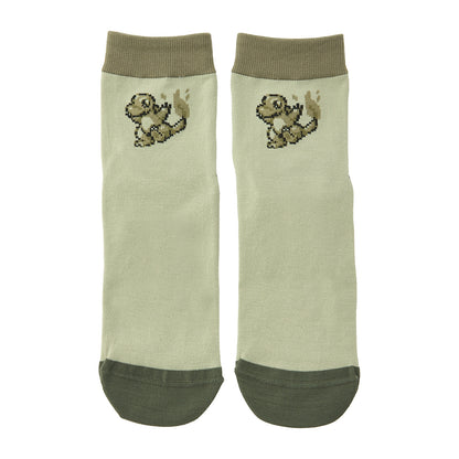 Pokémon Game Dot Charmander Mid-Crew Socks