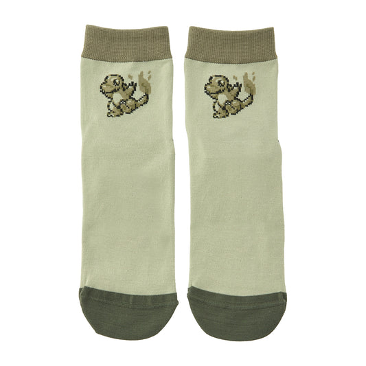 Pokémon Game Dot Charmander Mid-Crew Socks