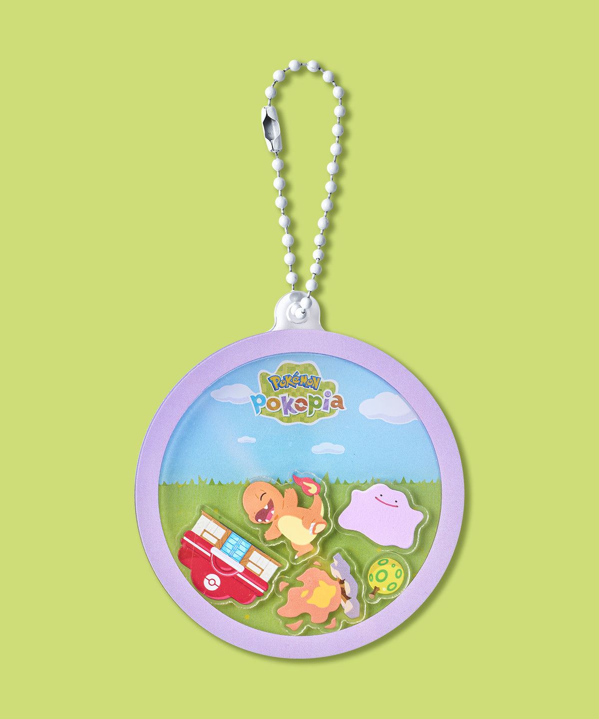 Pokémon Pokopia Acrylic Shaker Keyring - Charmander & Ditto