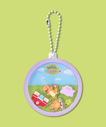 Pokémon Pokopia Acrylic Shaker Keyring - Charmander & Ditto