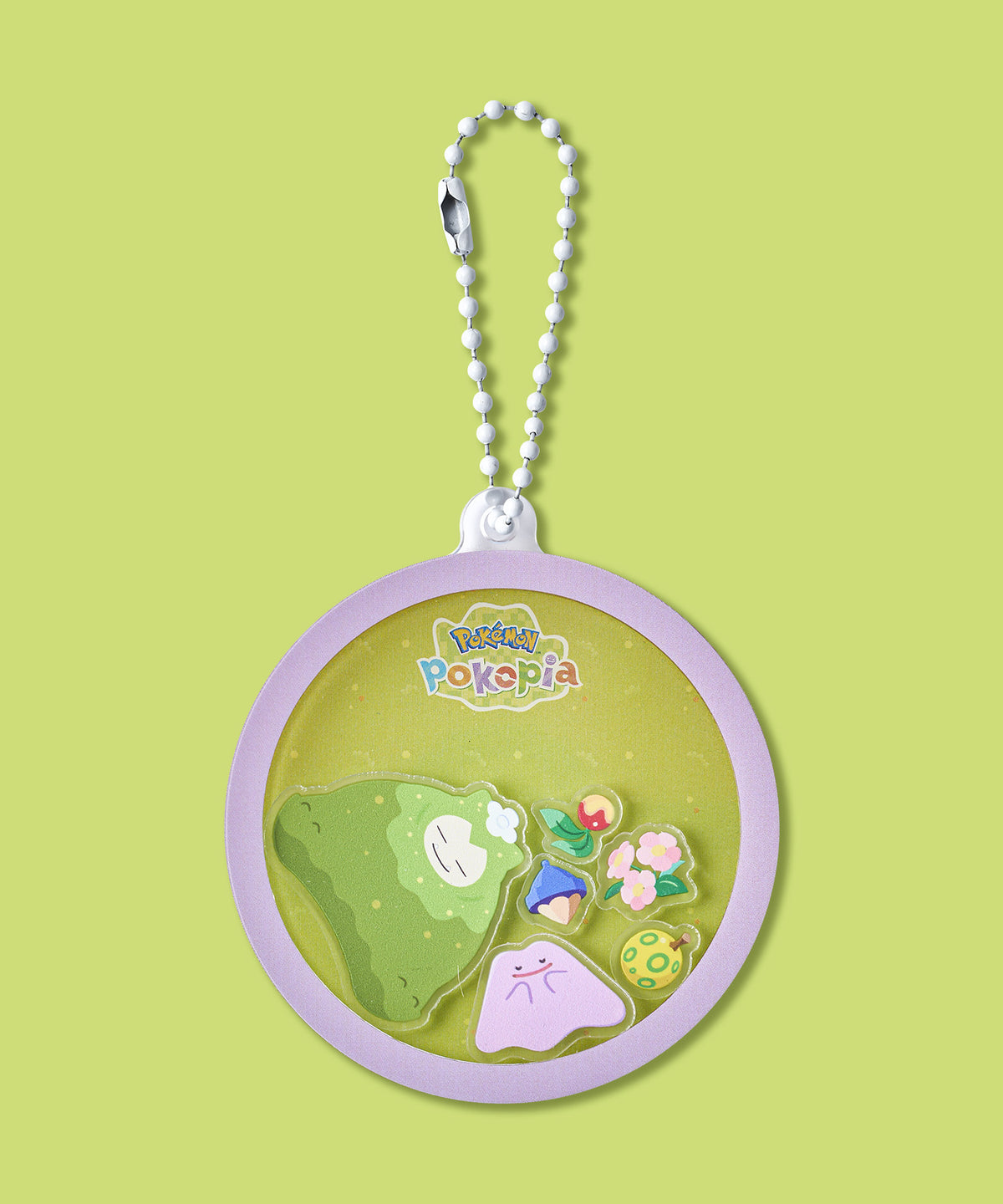 Pokémon Pokopia Acrylic Shaker Keyring - Mosslax & Ditto