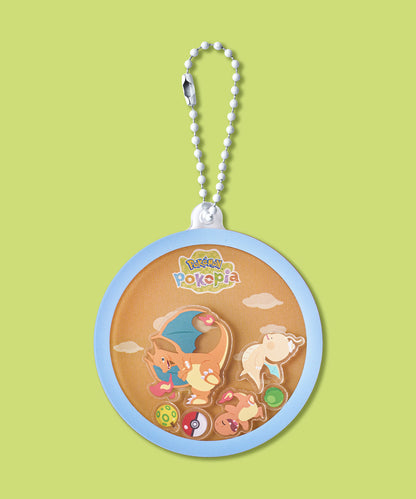 Pokémon Pokopia Acrylic Shaker Keyring - Charizard, Dragonite & Charmander