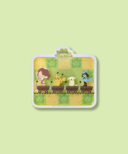 Pokémon Pokopia Acrylic Magnet - Pikachu, Peakychu & Riolu