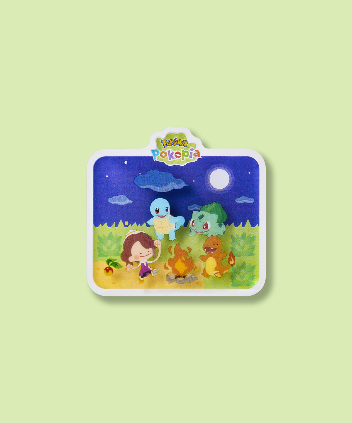 Pokémon Pokopia Acrylic Magnet - Squirtle, Bulbasaur & Charmander