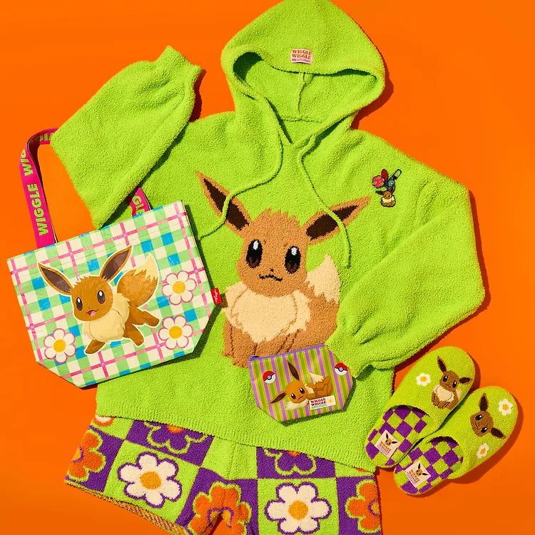 Korea Exclusive｜Pokémon x Wiggle Wiggle Eevee Special Edition Hooded Pajama Set