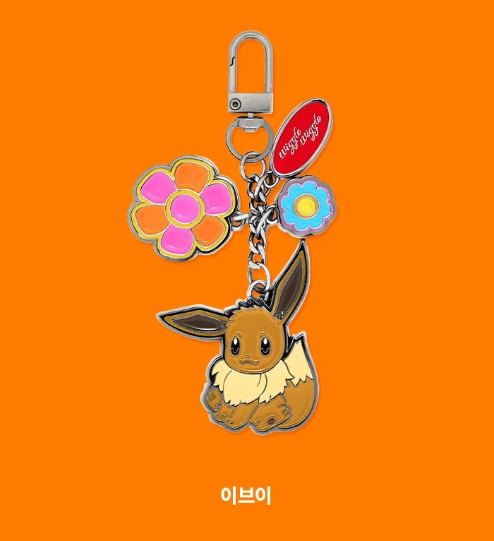Korea Exclusive｜Pokémon x Wiggle Wiggle  Special Edition Metal Charm Keyring