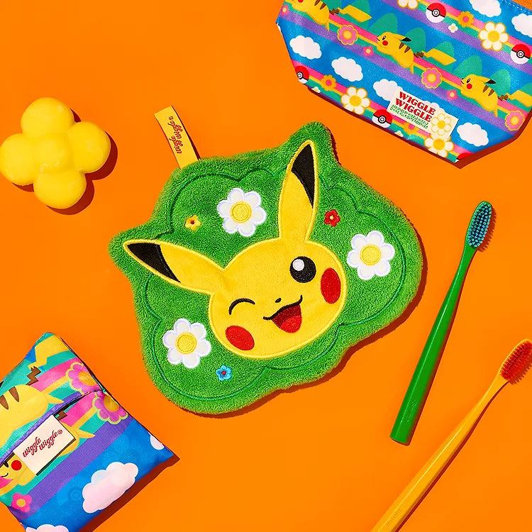 Korea Exclusive｜Pokémon x Wiggle Wiggle  Special Edition Hand Loop Towel 2-Piece Set Pikachu & Ditto